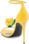 Dolce & Gabbana Bloemversierde Patentleren Sandalen Yellow Dames - Thumbnail 3