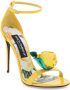 Dolce & Gabbana Bloemversierde Patentleren Sandalen Yellow Dames - Thumbnail 5