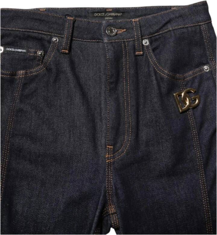 Dolce & Gabbana Bootcut Denim Jeans met Ritssluiting