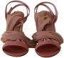 Dolce & Gabbana Roze Leren Enkelband Hoge Hak Sandalen Pink Dames - Thumbnail 7