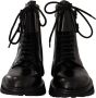 Dolce & Gabbana Zwarte Leren Combat Veterschoenen Heren Laarzen Black Heren - Thumbnail 2