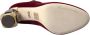 Dolce & Gabbana Bordeaux Goud Fluweel Mary Jane Hakken Red Dames - Thumbnail 11