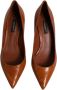 Dolce & Gabbana Bruin leren Kitten Heel Pumps met logo details Brown Dames - Thumbnail 4