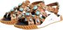 Dolce & Gabbana Bruin Leren Studs Slides Sandalen - Thumbnail 2