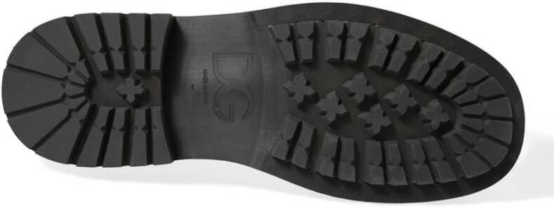 Dolce & Gabbana Bruin Leren Veterschoenen Brown Heren