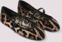 Dolce&Gabbana Leopard Print Cotton Ballerinas With Delicate Inst in bruin - Thumbnail 3