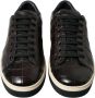 Dolce & Gabbana Bruine Croc Leren Casual Sneakers Brown - Thumbnail 8