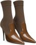 Dolce & Gabbana Karamelbruine kalfsleren enkellaarzen Brown Dames - Thumbnail 2