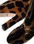 Dolce & Gabbana Bruine Giraffe Fluweel Leren Kniehoge Laarzen Brown Dames - Thumbnail 5