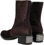 Dolce & Gabbana Bruine Katoenen Velvet Mid Calf Laarzen - Thumbnail 2