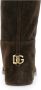 Dolce & Gabbana Bruine kniehoge suède laarzen met logoplaat - Thumbnail 4
