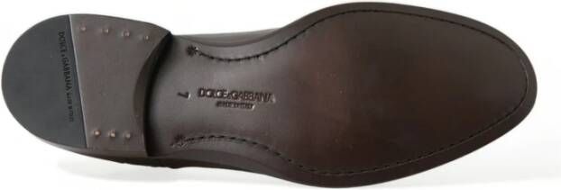 Dolce & Gabbana Bruine Krokodillenleren Oxford Schoenen Brown Heren