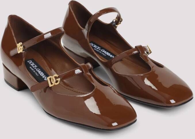 Dolce & Gabbana Bruine Leren Pumps voor Vrouwen