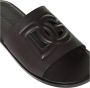 Dolce & Gabbana Gestikte leren slides met uitgesneden details Black Heren - Thumbnail 9