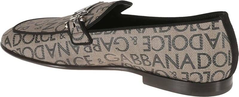 Dolce & Gabbana Bruine Loafers met Handtekening Monogram