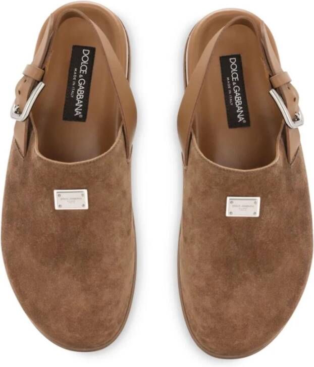 Dolce & Gabbana Bruine Sandalen Boston Stijl