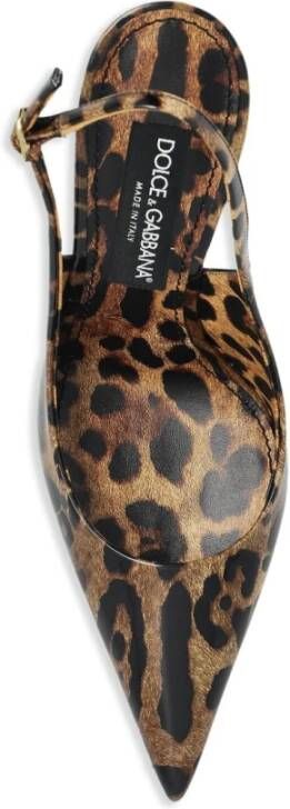 Dolce & Gabbana Bruine Slingback Pumps Chic DG Logo