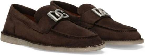 Dolce & Gabbana Bruine Suède Instap Sandalen Brown Heren