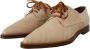 Dolce & Gabbana Zakelijke Schoenen Upgrade Echte Paling Leren Platte Schoenen Beige - Thumbnail 23
