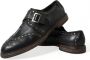 Dolce & Gabbana Elegante Monniksband Kalfsleren Schoenen Black Heren - Thumbnail 30