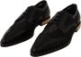 Dolce & Gabbana Zwarte Leren Sheer Wingtip Schoenen Black Dames - Thumbnail 3