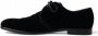 Dolce & Gabbana Zwarte Velvet Veterschoenen Black Heren - Thumbnail 5