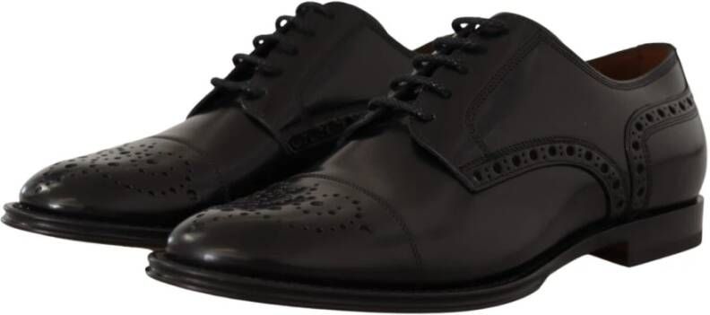 Dolce & Gabbana Zwarte Wingtip Oxford Formele Schoenen Black Heren