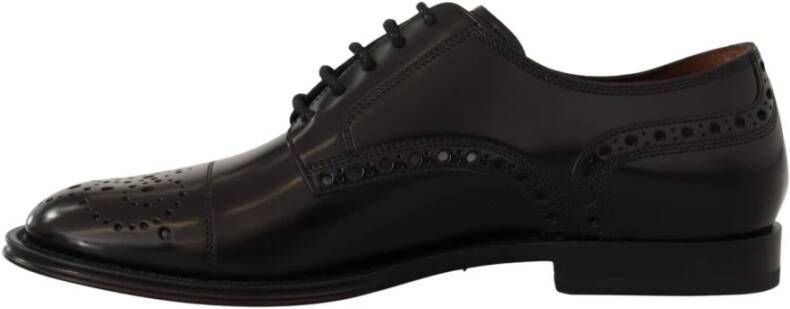 Dolce & Gabbana Zwarte Wingtip Oxford Formele Schoenen Black Heren