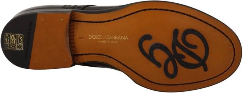 Dolce & Gabbana Zwarte Wingtip Oxford Formele Schoenen Black Heren