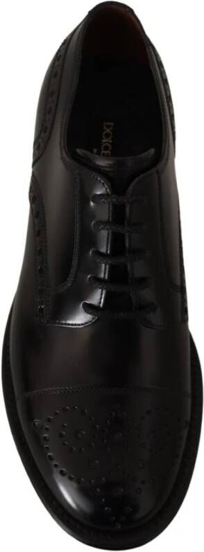 Dolce & Gabbana Zwarte Wingtip Oxford Formele Schoenen Black Heren