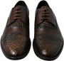 Dolce & Gabbana Bruine Krokodillenleren Oxford Schoenen Brown Heren - Thumbnail 16