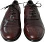 Dolce & Gabbana Bordeaux Leren Derby Schoenen Brown Heren - Thumbnail 2