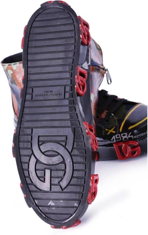 Dolce & Gabbana Camouflage Boot Sneakers Multicolor Heren