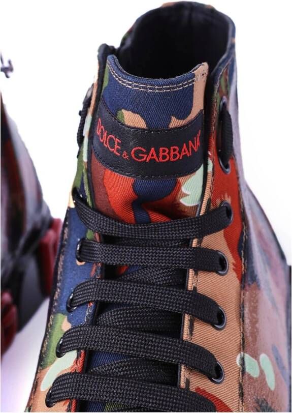 Dolce & Gabbana Camouflage Boot Sneakers Multicolor Heren