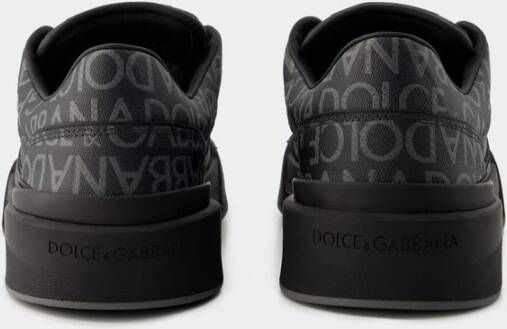 Dolce & Gabbana Canvas Sneakers met Rubberen Zool Zwart Heren