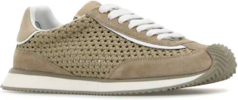 Dolce & Gabbana Cappuccino Fabric Sneakers