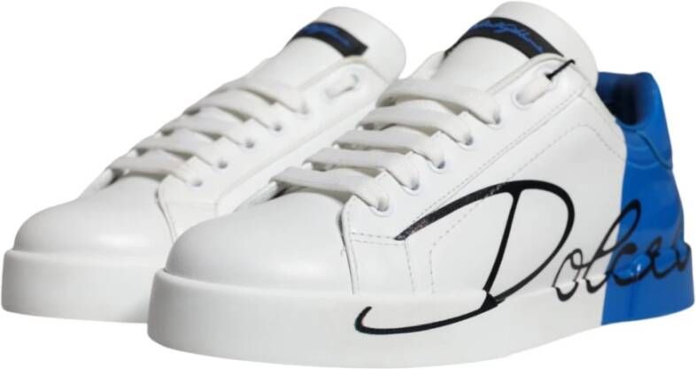 Dolce & Gabbana Casual Leren Lage Sneakers White Heren