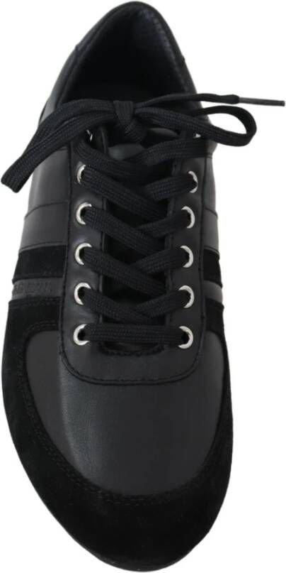 Dolce & Gabbana Casual Sport Sneakers Zwart Leer Zwart Heren