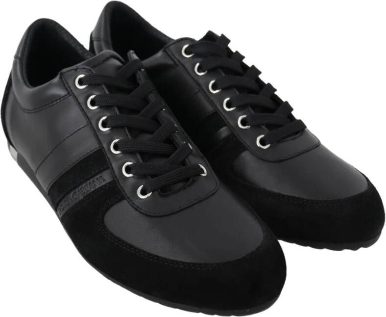 Dolce & Gabbana Casual Sport Sneakers Zwart Leer Zwart Heren