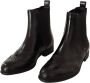 Dolce & Gabbana Zwart lederen enkelhoge platte laarzen schoenen - Thumbnail 3