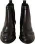 Dolce & Gabbana Zwart lederen enkelhoge platte laarzen schoenen - Thumbnail 7