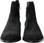 Dolce & Gabbana men's leather desert boots lace up ankle boots Zwart Heren - Thumbnail 5