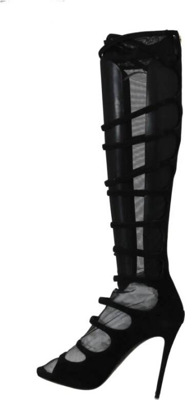 Dolce & Gabbana Chique kniehoge stiletto laarzen Black Dames