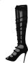 Dolce & Gabbana Zwarte Suède Stretchband Hoge Hakken Laarzen Black Dames - Thumbnail 6