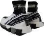 Dolce & Gabbana Chique Sorrento Slip-On Sneakers in Zwart en Wit Multicolor Dames - Thumbnail 5