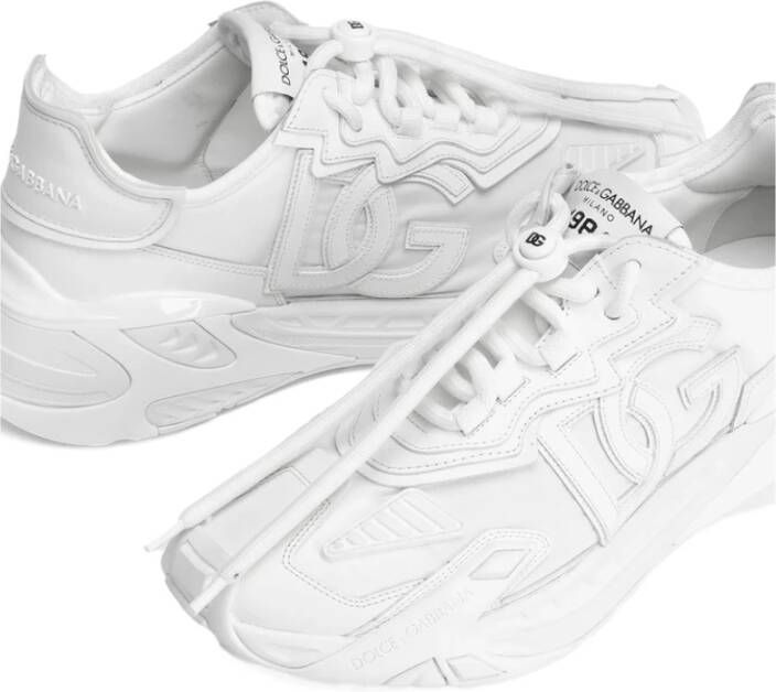 Dolce & Gabbana Chunky Rubberen Zool Sneakers Wit Logo