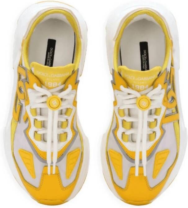 Dolce & Gabbana Chunky Sneakers in Canary Yellow White Yellow Dames