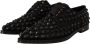 Dolce & Gabbana Studded Lace Up Formele Platte Schoenen Black Dames - Thumbnail 4