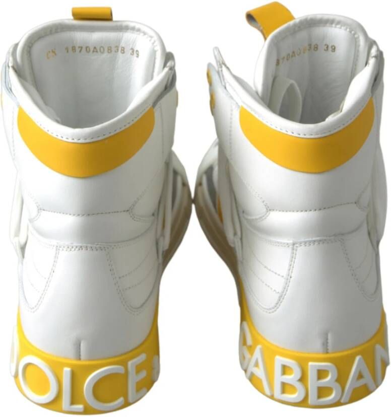 Dolce & Gabbana Colorblock Leren Hoge Sneakers Multicolor Dames