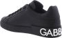 Dolce & Gabbana Zwarte Portofino Logo-Print Sneakers Black Heren - Thumbnail 12